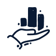 Hand graph icon