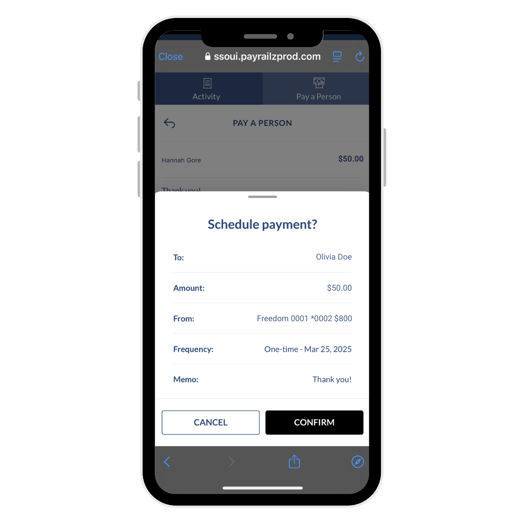 Step 7- Confirm the payment and verify by selecting a phone number to receive the 2-Step Verification code—and you're all set!