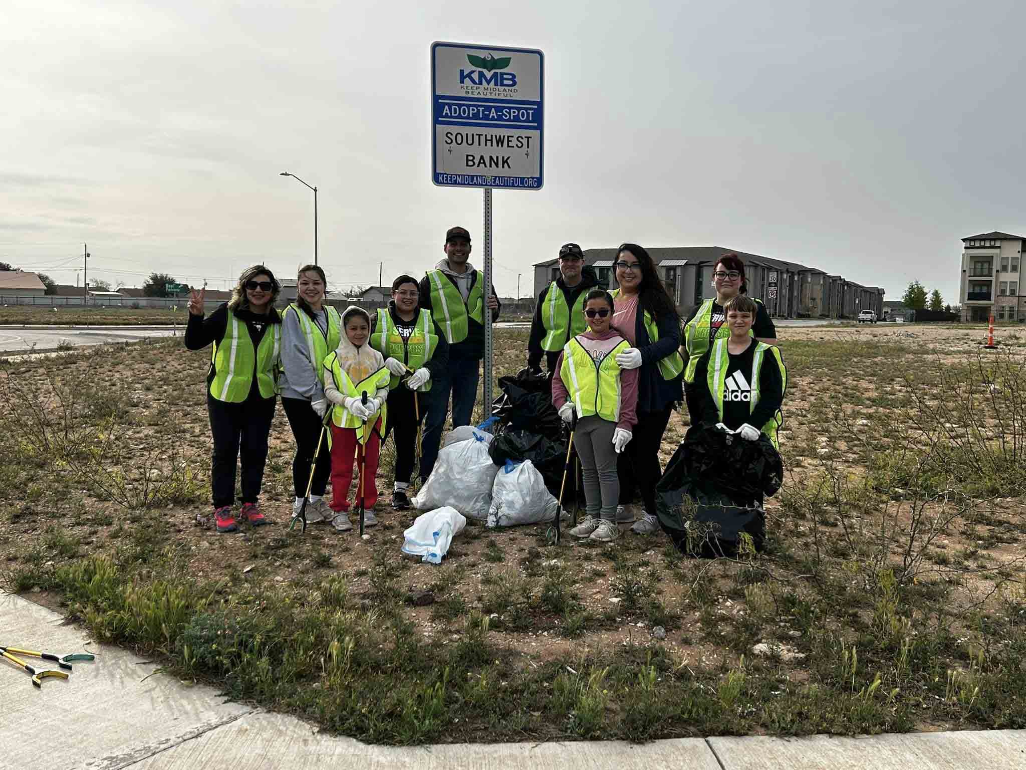 SouthWest Bank Team at Keep Midland Beautiful. 